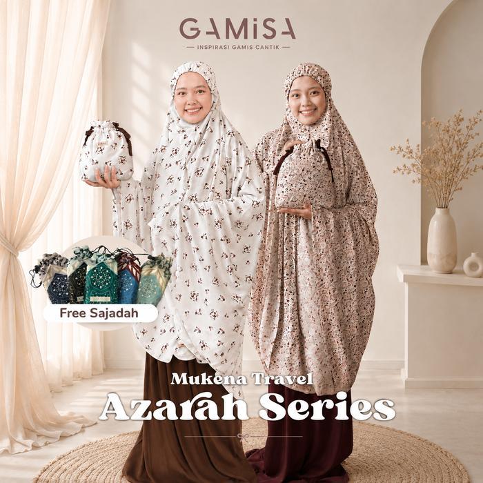 Gamisa.store Mukenah Dewasa Azarah Series Bahan Rayon Viscose Premium Mukena Travel Terusan Jumbo