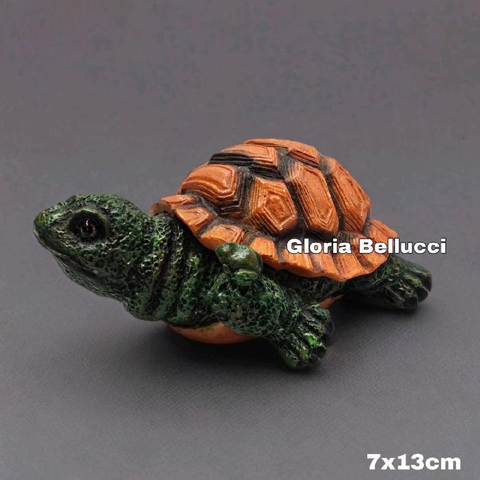 DR patung pajangan miniatur kura kura sulcata kura2 indian star dekorasi