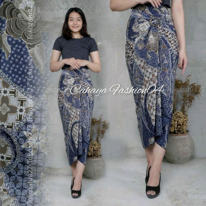Couple Batik Saroja Navy-Batik Pasangan Keluarga Sarimbit