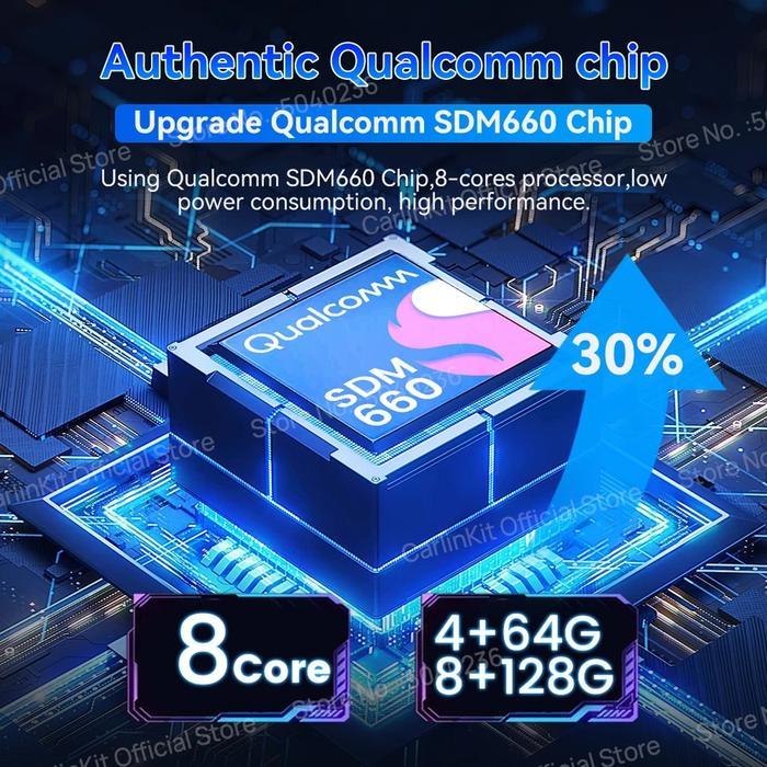 Carlinkit Ai Box Android 13 Led 8/128 SDM660 Octa Core Wireless