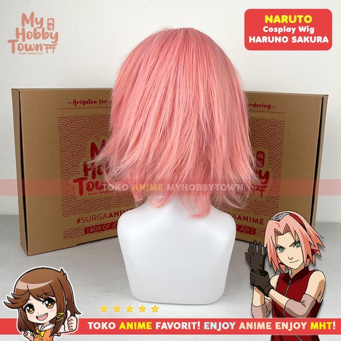 W Cosplay Anime Naruto Haruno Sakura Uchiha Shippuuden Rambut Palsu