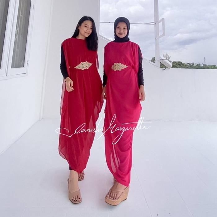 [VM] 808 - Outer Dress / Outer Bahan Ceruty / Outer Gamis - Hitam