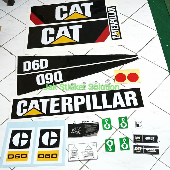 Sticker Dozer Cat D6D Stiker Alat Berat