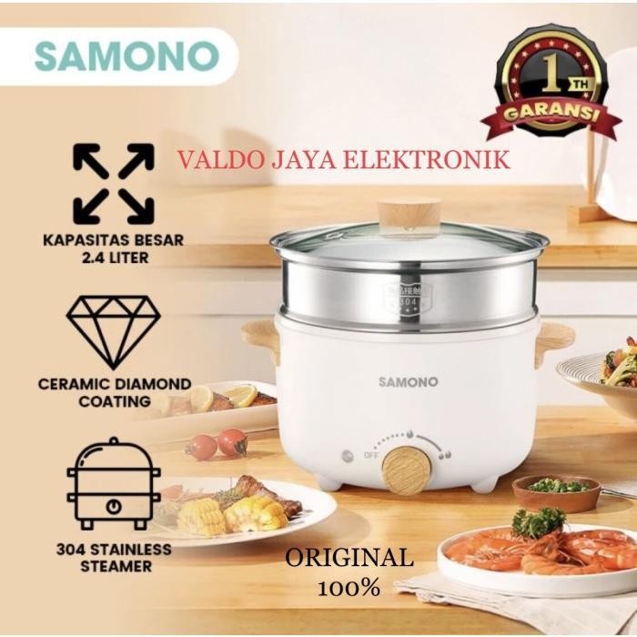 Samono Panci Serba Guna Sw-Dg01S Panci Kukus Serba Guna Panci Elektri
