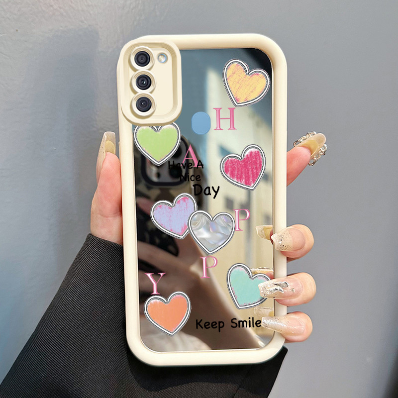 Casing Hp Samsung Galaxy A11 M11 Case Casing HP Softcase Silikon Love Heart Warna Pastel Macaron Lem