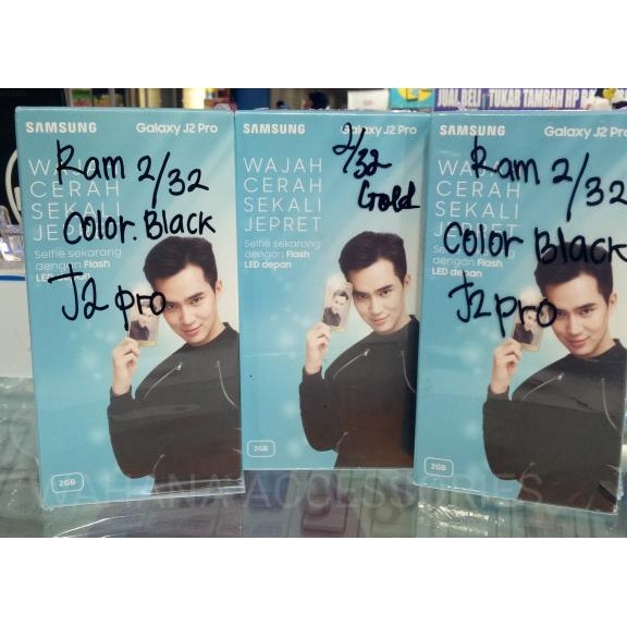 HP SAMSUNG GALAXY J2 PRO RAM 2GB ROM 32GB - GOLD & BLACK GARANSI SEIN
