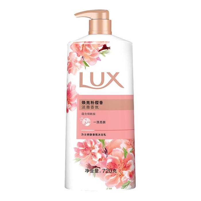 sabun lux cair 720 gr shower gel import wangi baru sakura, elegan nigh