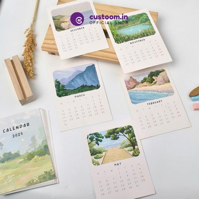 

Kalender 2025 #Charming Ukuran (A6 10,5x14,8 cm) - Wooden Calendar - Kalender Dekorasi Custoom.in