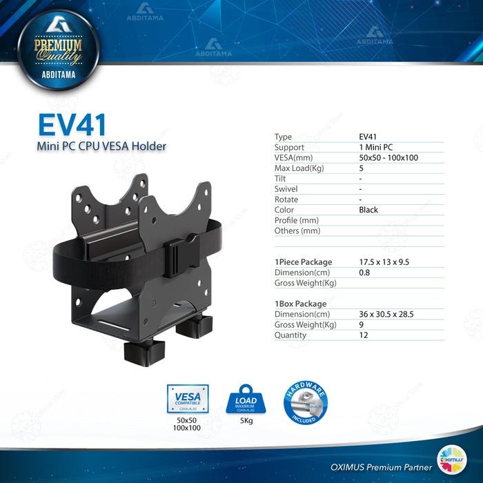 

Bracket Mini PC CPU Holder Oximus EV41 Vesa Holder Pole Holder Underdesk Mount Custom Adjustable