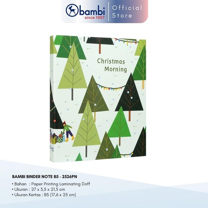 

Bambi Binder Note A5 26 Ring Include Divider & Indexes Edisi Chrismast 2024 Original