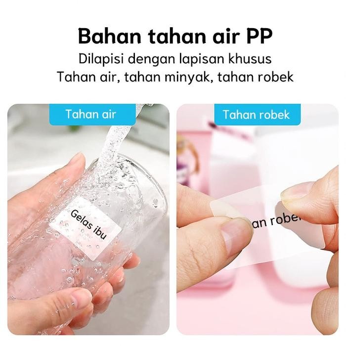 

NIIMBOT B1/B21/B21Pro/B31 Kertas Pencetakan Label Transparan Stiker Nama Tahan Air Label Termal.