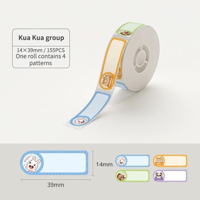 

Niimbot Stiker Nama Kartun D11/D110/D101/H1S Kertas Label Lucu Hewan Peliharaan Tahan Air Anti Gores