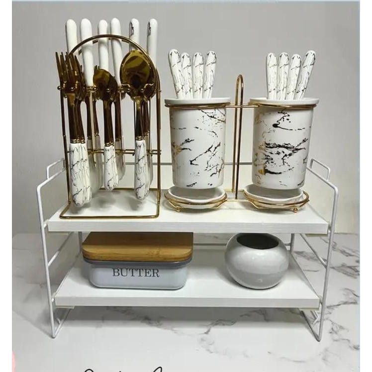 WADAH TEMPAT BUMBU RAK BUMBU MULTIFUNGSI MODEL KAYU RAK KAYU ESTETIK