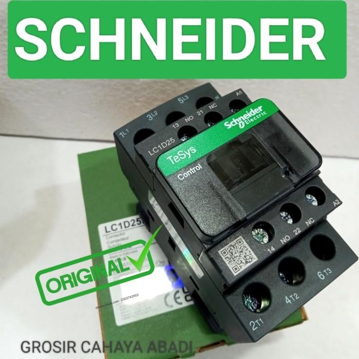 Kontaktor Schneider Lc1D25M7 40A 3Phase 220Vac/Kontaktor Schneider Original