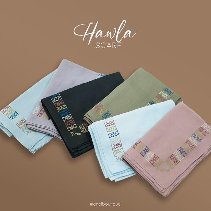 DISKON SKY HIJAB- HIJAB HAWLA MONEL/BAHAN VOAL PREMIUM/HIJAB MONEL/DRESS CANTIK/KERUDUNG MOTIF