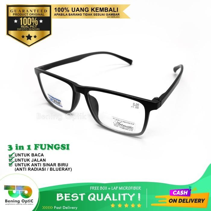 kacamata PLUS 3 in 1, DOUBLE FOKUS,untuk Baca Jalan Anti Radiasi3