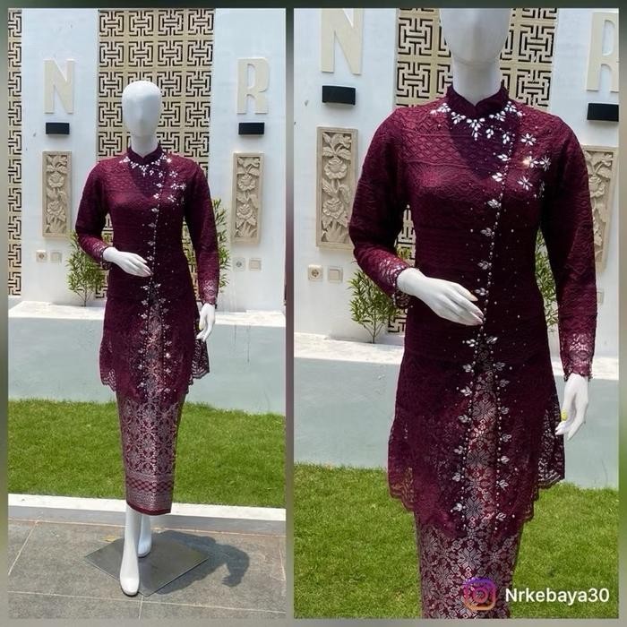 Pilihan- Kebaya Modern Brokat Payet Simpel Elegan - Kebaya Wisuda - Kebaya Remaja - Kebaya