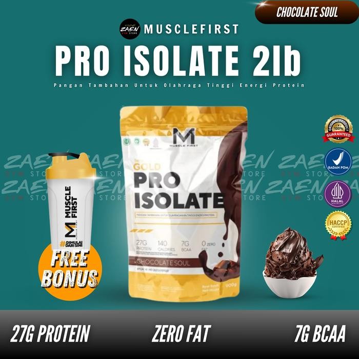 M1 Muscle First Gold Pro Isolate 2 Lbs BPOM Whey Protein Isolate