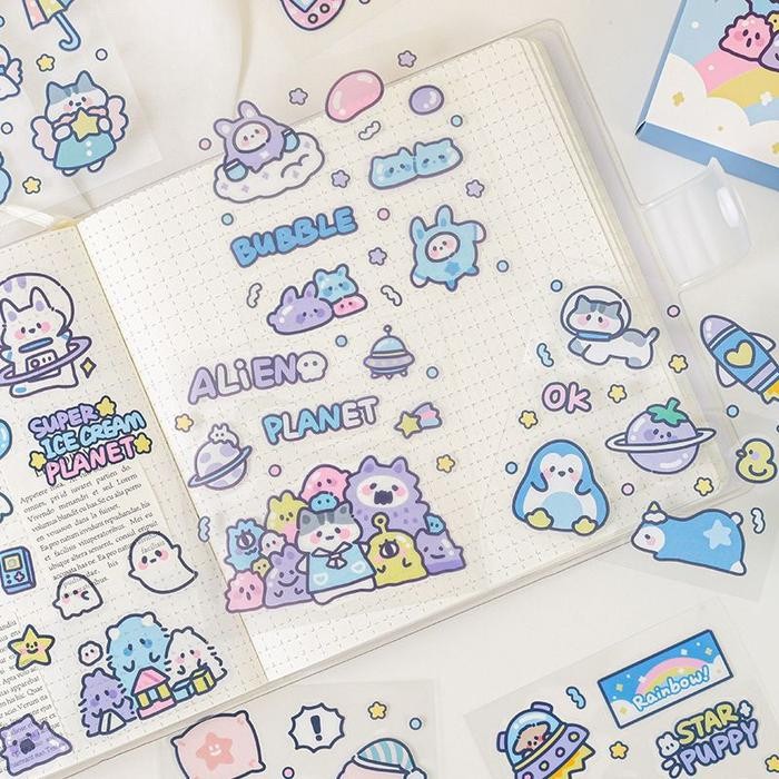 

New (10 Lembar) TS Stiker Aesthetic DIY Buku Diary / Sticker Tumblr / Stiker Deco / Stiker Hp Laptop