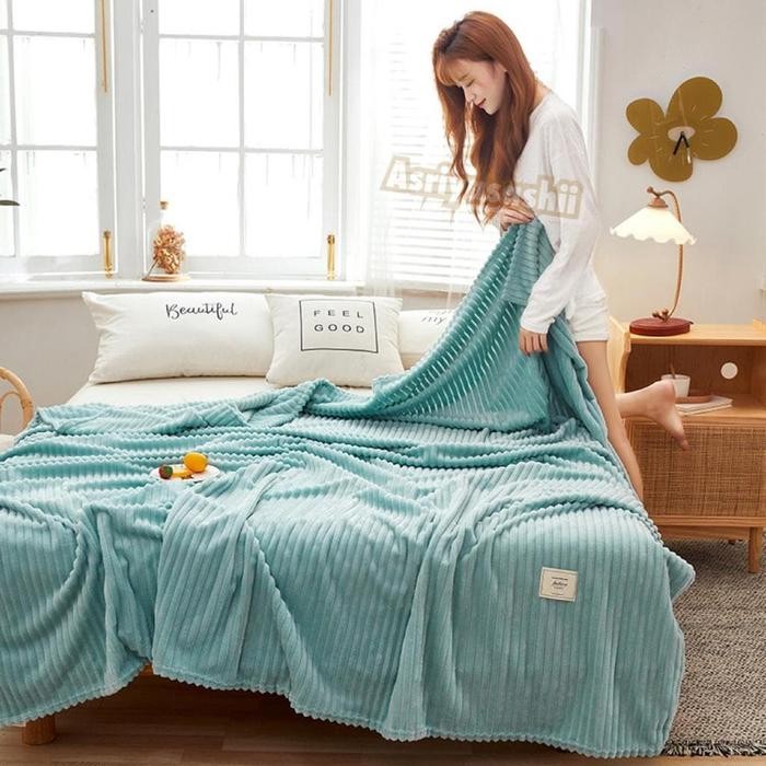 Lady Rose - Selimut Bulu Tebal Polos Tosca 180X200 Super Halus Lembut