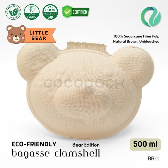 

Bagasse Bear 500ml - Kemasan Makanan Bear 500ml