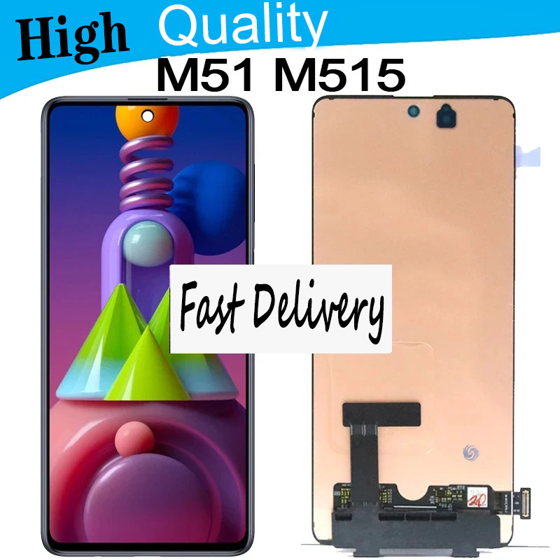 Tested 6.7'' High Quality AMOLED LCD Replacement for Samsung M51 Touch Screen Display for SM-M515F/D