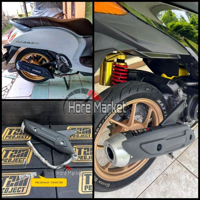 Knalpot Tzm Project Beat New Deluxe Genio Scoopy 2021 2022 Prestige Ori Full System Promo