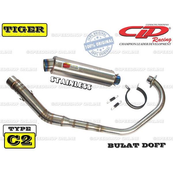 KNALPOT CLD TIGER TYPE C2 SILENCER BULAT DOFF TERMURAH