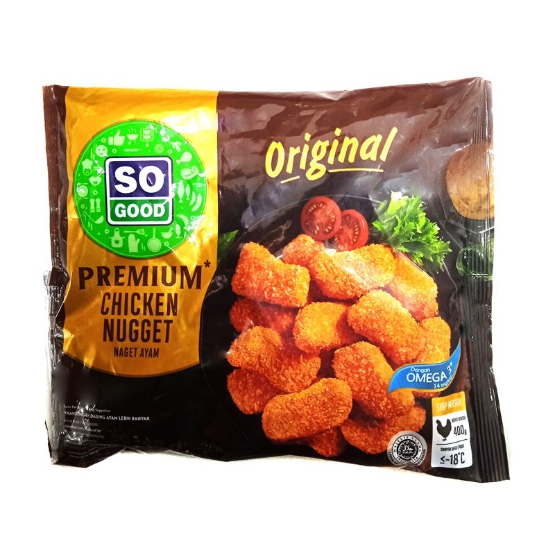 

S15413 SO GOOD ORIGINAL PREMIUM NUGGET AYAM 400GR PACK MAJU BERSAMA (20250916)