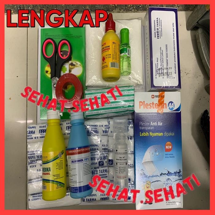 Ready Paket isi dalam Kotak P3K Dinding Ekonomis dan Lengkap (TANPA KOTAK)