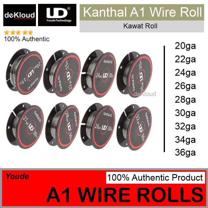Authentic Ud A1 Wire Roll 20 22 24 26 27 28 30 32 34 36 Kawat Gulungan Awg Kantal A1