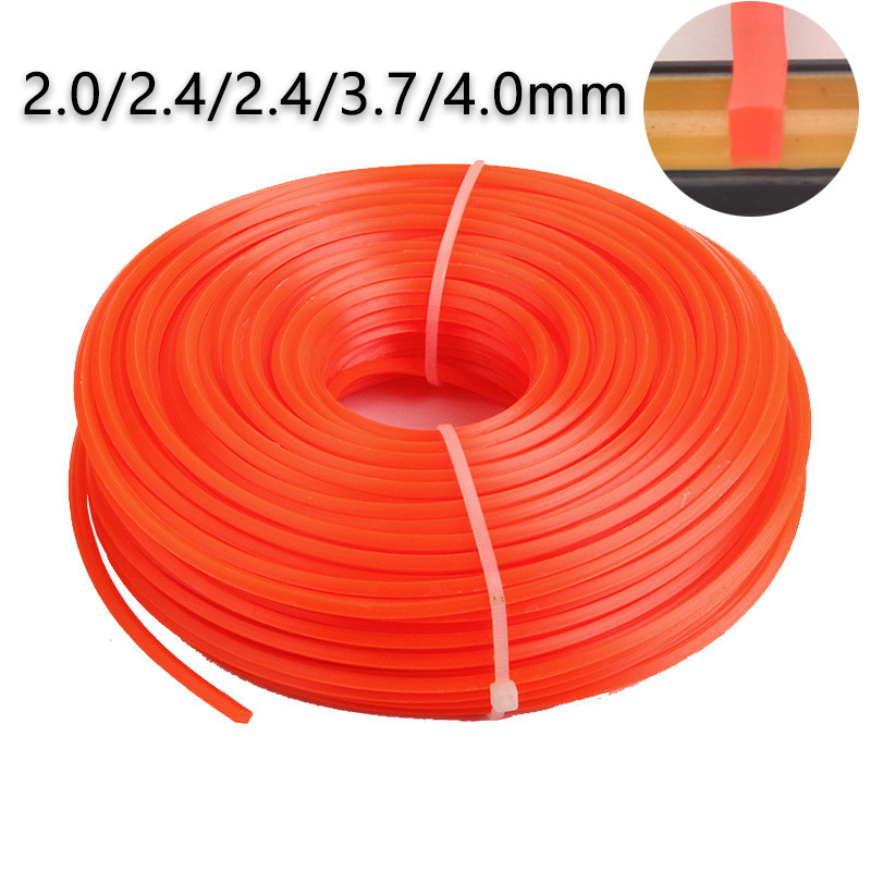 1 Roll 2mm 2.4mm 2.7mm 3mm 4mm Square Nylon Trimmer Line Brush Grass
