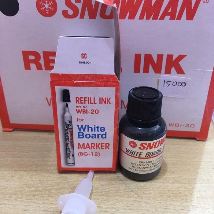 

OJ Isi / Refill Tinta Spidol White Board Snowman Hitam Biru Merah