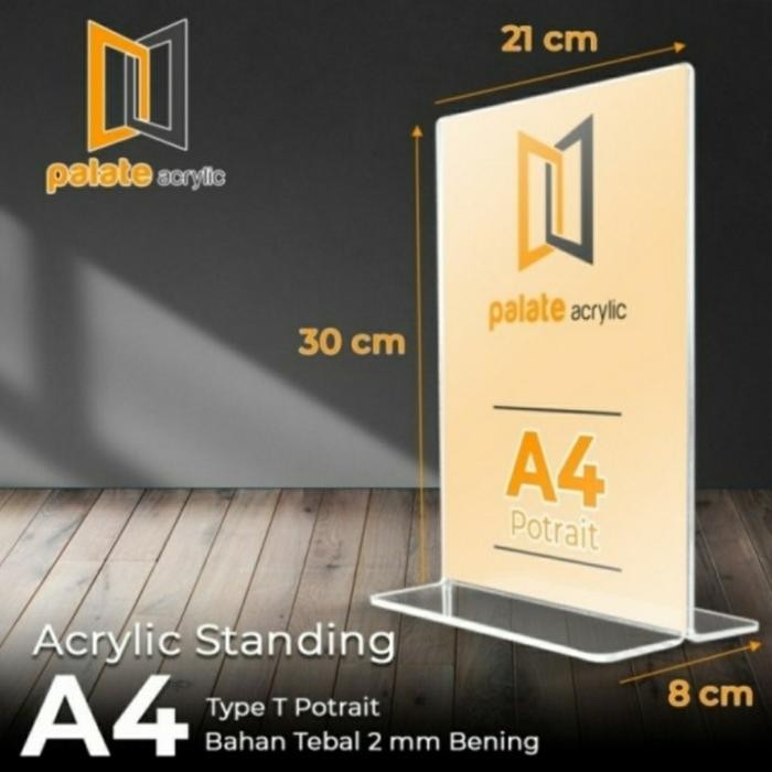 

OJ Acrylic Tent Holder/ Akrilik Tent Card A4 T Portrait 2mm