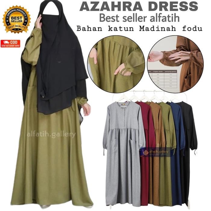 Pilihan- Gamis Polos Syar'I Bahan Katun Madinah