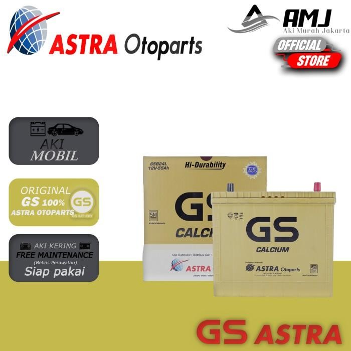 Gs Calcium Astra Aki Mobil Suzuki Xl7 Ns60L / 65B24L - 55Ah Aki Kering
