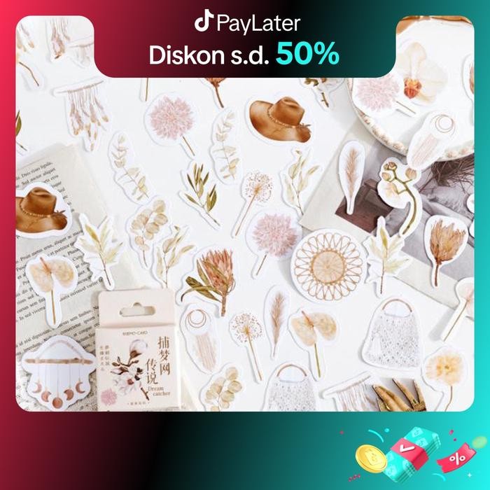 

New [MILOLI] 46PCS DREAM CATCHER Deco DIY Scrapbook Stiker Jurnal Diary Planner Kotak - B0310