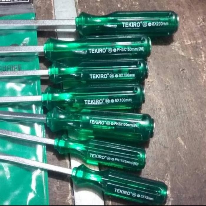 Obeng Impact Tekiro 7 Pcs Go Thru Screwdriver Obeng Ketok Tekiro Murah