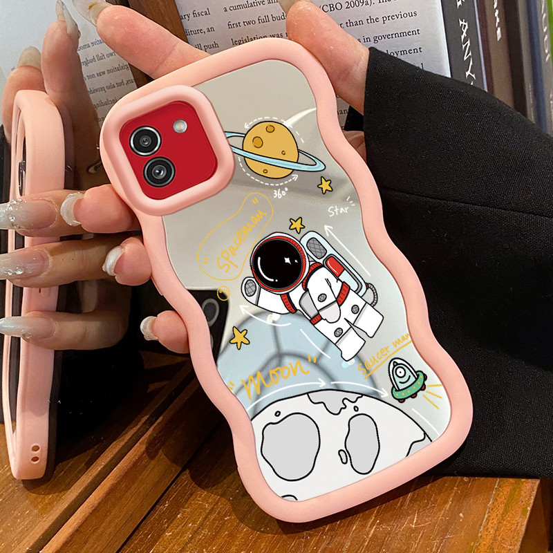Casing HP Untuk Samsung A03 A03s A02s M02s F02s Case Astronot NASA Macaron Softcase Silikon Kasing C