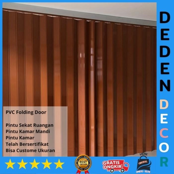 DISKON PVC FOLDING DOOR PINTU LIPAT PLASTIK DAN KUNCI READY STOCK