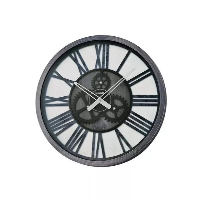 Jam Dinding Seiko Qxa826K 50.8Cm Black Plastic Case Original