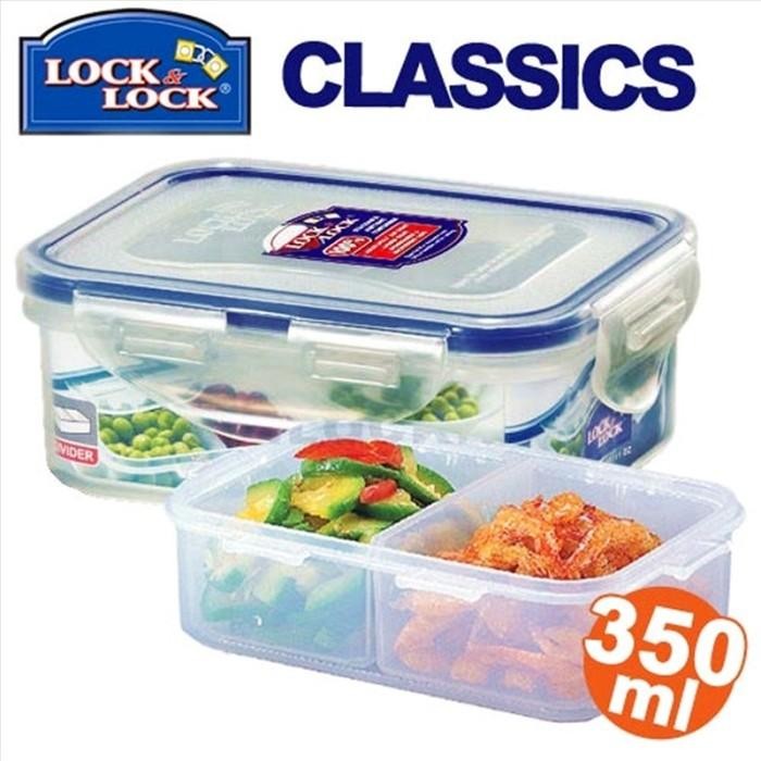 lock n lock 350 ml 350ml sekat divider rectangular hpl 806 hpl806c