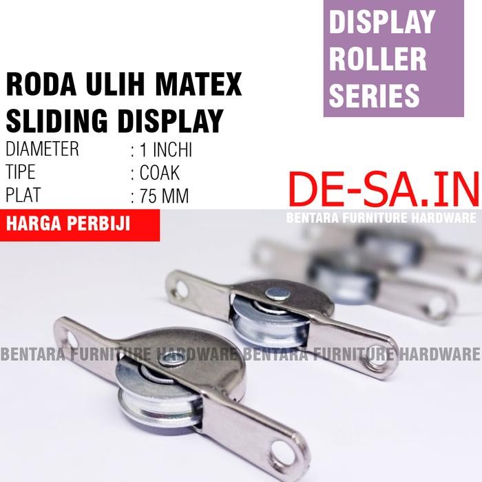 1 INCHI RODA ULIH GITSAY ETALASE GESER ROLLER DISPLAY SLIDING