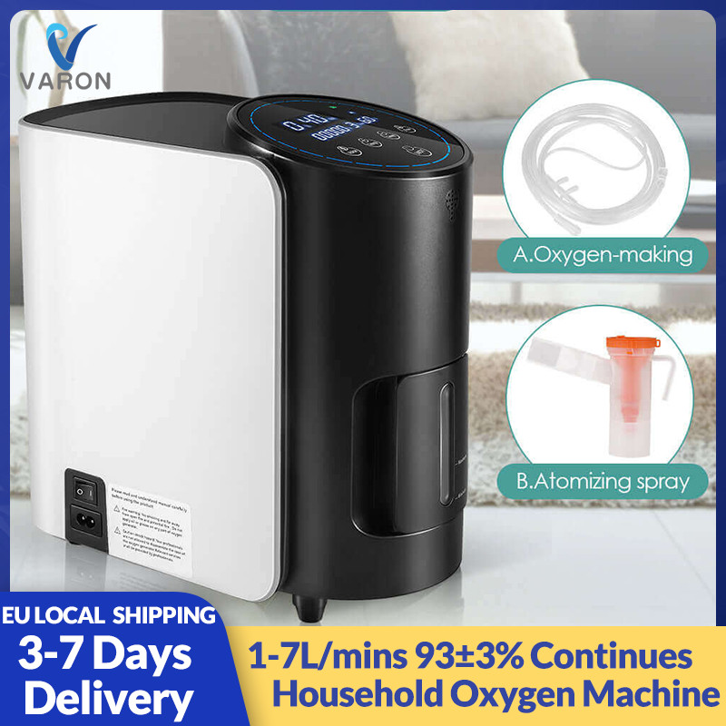 VARON Oxygen Concentrator Machine 1-7L/min Generator Portable Oxygen Making Without Battery Air Puri