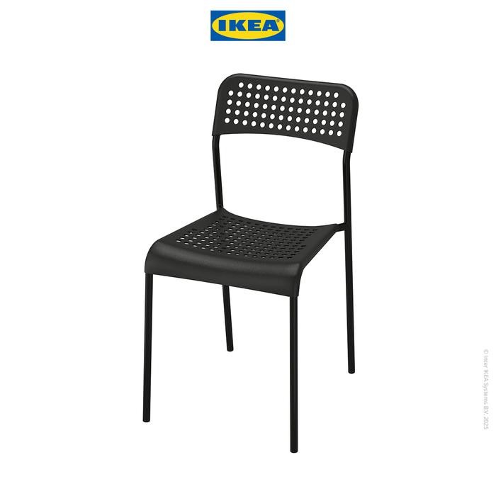 Rds - Ikea Adde Kursi Minimalis Dengan Sandaran Punggung - Hitam