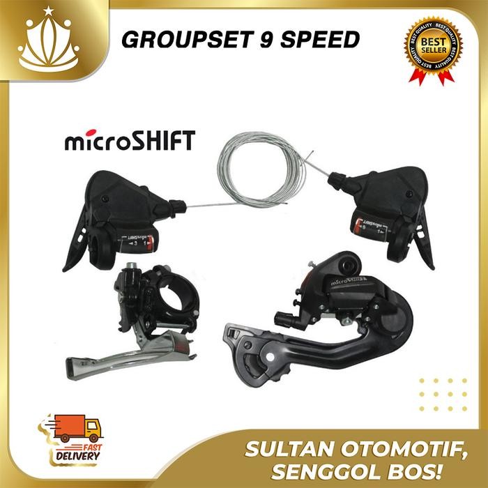 MICROSHIFT Groupset 3 X 9 SPEED shifter RD FD Sepeda Lipat Seli, MTB