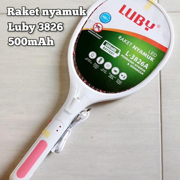 Raket nyamuk luby 3826 raket charger luby Original
