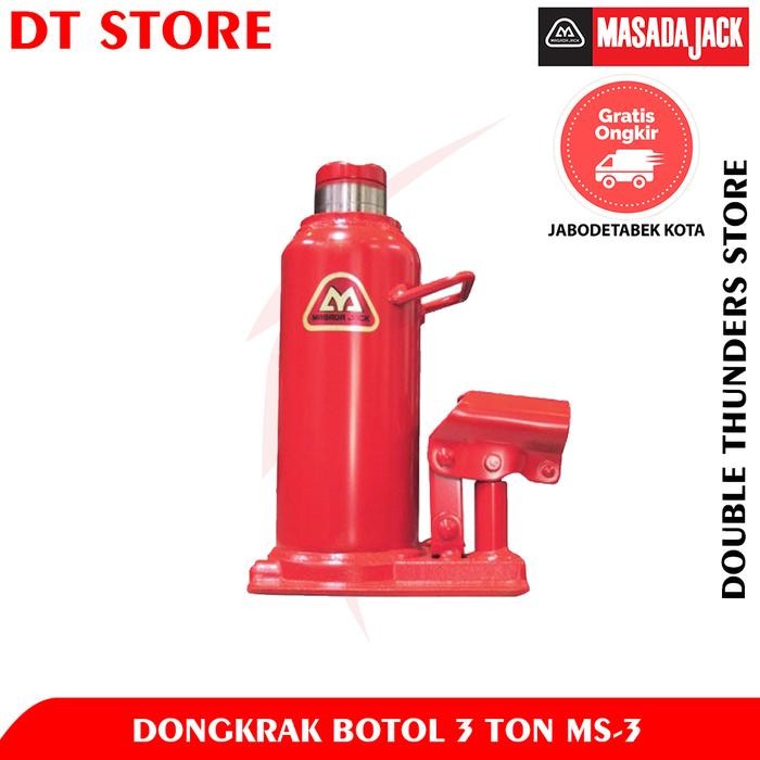 Masada Dongkrak Botol Hidrolik 3 Ton MS-3