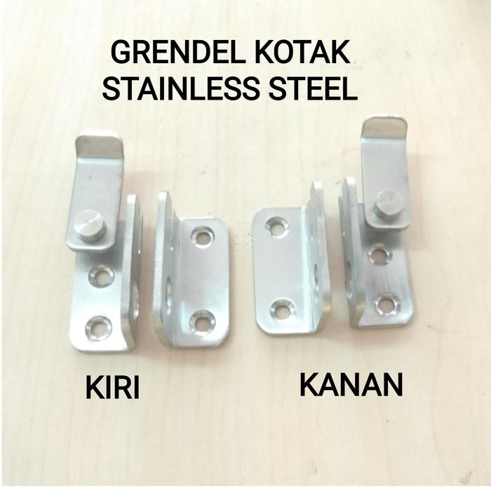 Grendel Kanan Kotak Stainless Steel / Grendel Tempat Gembok