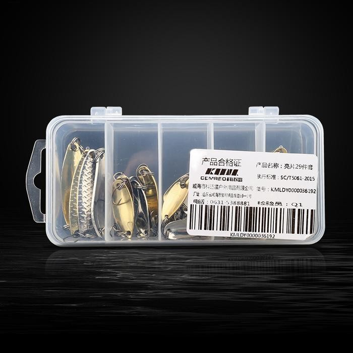 STOK TERBATAS  KASTKING UMPAN PANCING BAIT METAL SPOON 1 SET 29PCS UNTUK CASTING UMPAN SPOON